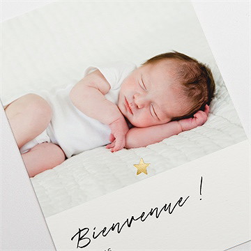 Faire-part naissance elégante étoile - Détail du faire-part