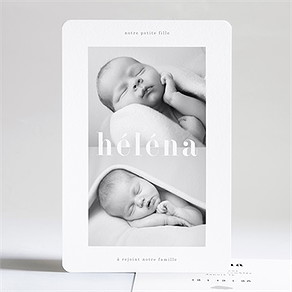Faire-part naissance double jeu