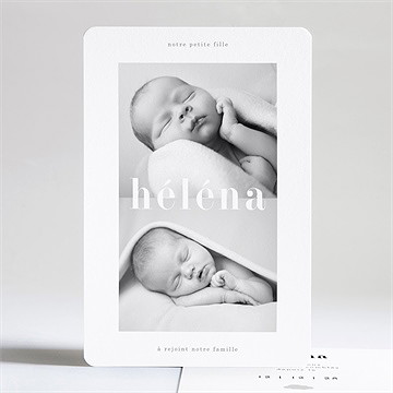 Faire-part naissance double jeu