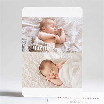 Faire-part naissance nos beaux jumeaux