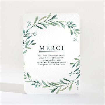 Remerciement mariage emotion - Dos de la carte