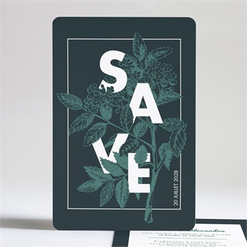 Faire-part mariage save the date gravure