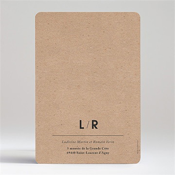 Faire-part mariage romance vintage - Dos du faire-part