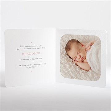 Faire-part naissance cuivre et aquarelle - Intérieur du faire-part