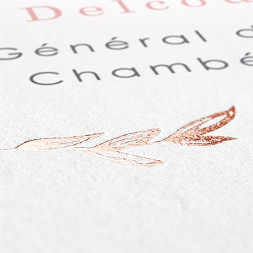 Faire-part naissance cuivre et aquarelle - Détail du dos du faire-part