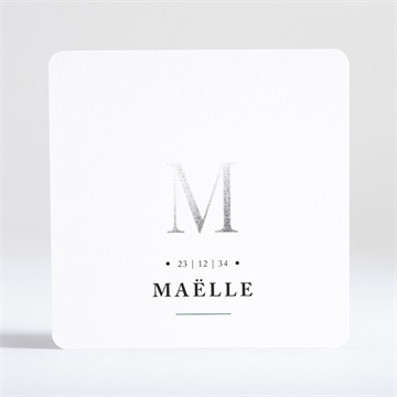 Faire-part naissance sobre et épuré