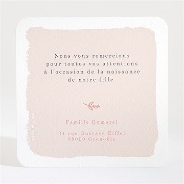 Remerciement naissance cheval à bascule - Dos de la carte