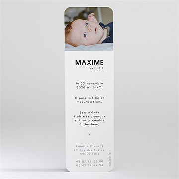 Faire-part naissance éclats de vie - Dos du faire-part