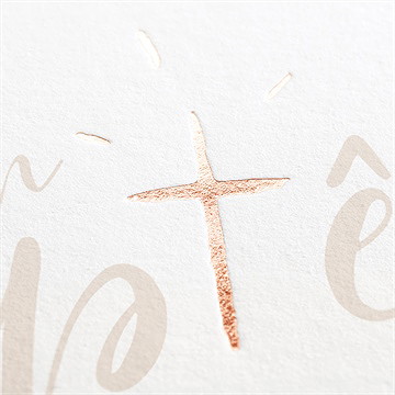 Faire-part de baptême lettre de cuivre - Détail du faire-part