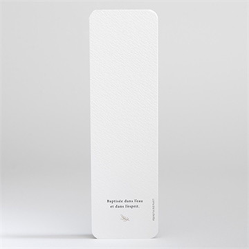 Signet baptême photos miniatures - Dos du signet