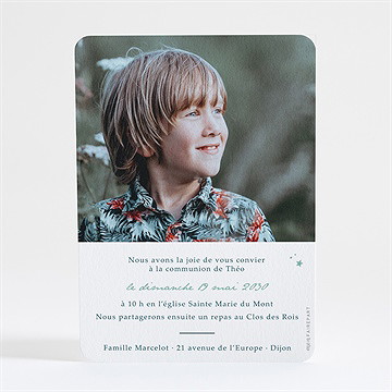 Faire-part communion ma couronne - Dos de la carte