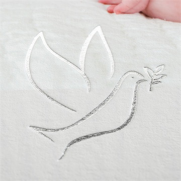 Faire-part de baptême double photo élégant - Détail du faire-part