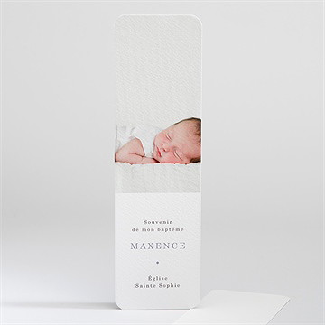 Signet baptême double photo élégant