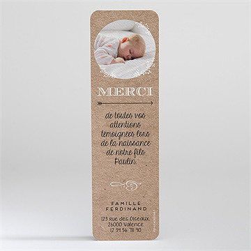 Remerciement naissance kraft & co