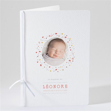 Livret de messe baptême portrait en tourbillon