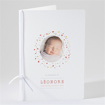 Livret de messe baptême portrait en tourbillon