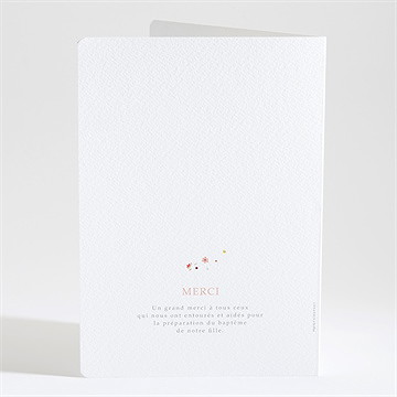 Livret de messe baptême portrait en tourbillon - Dos du livret