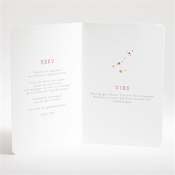 Menu baptême portrait en tourbillon - Intérieur du menu