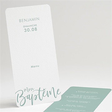 Menu baptême jeu de mots