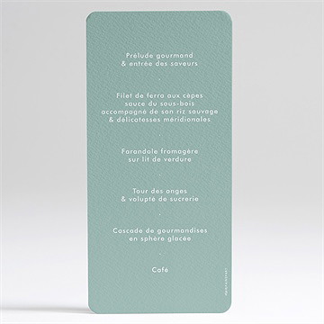 Menu baptême jeu de mots - Dos du menu