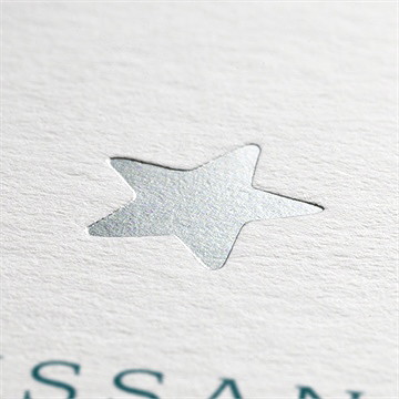 Faire-part naissance argenté - Marquage à chaud ARGENT