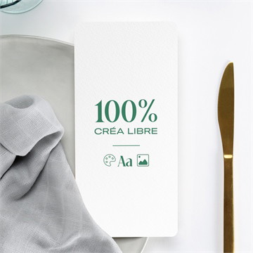 Menu baptême vierge 10 x 21 cm