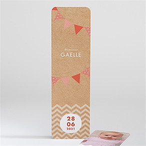 Faire-part naissance banderole en fête