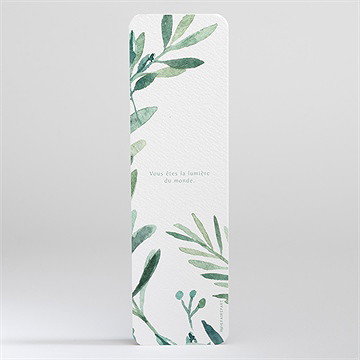 Signet communion végétal et dorure - Dos du signet