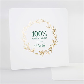 Faire-part communion couronne dorée 100% vierge