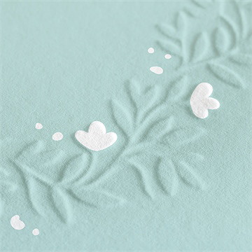 Faire-part naissance couronne gaufrage pour garçon - Détail du faire-part