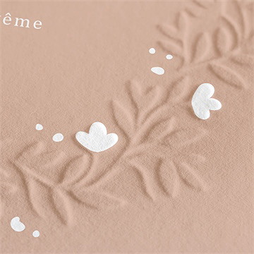 Faire-part de baptême belle couronne gaufrage - Détail du faire-part