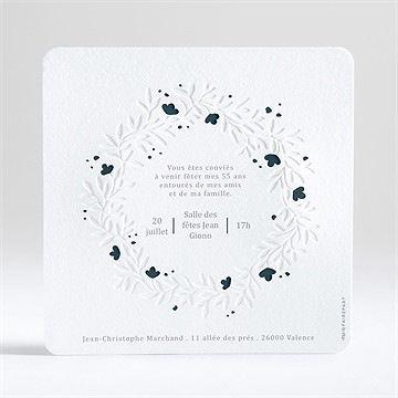 Invitation anniversaire du relief - Dos du faire-part