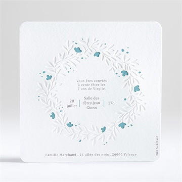 Invitation anniversaire beau et délicat - Dos de l'invitation