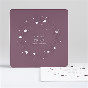 Carte invitation départ à la retraite invitation gaufrage