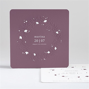 Carte invitation départ à la retraite invitation gaufrage