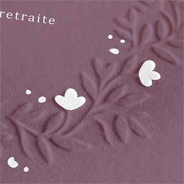Carte invitation départ à la retraite invitation gaufrage - Détail du faire-part