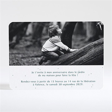 Invitation anniversaire sur son nuage - Dos de l'invitation