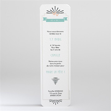 Invitation anniversaire photomaton surprise - Dos de l'invitation