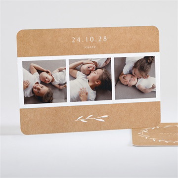 Remerciement naissance faire-part enveloppe magnet