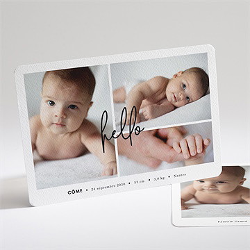 Faire-part naissance hello en photos