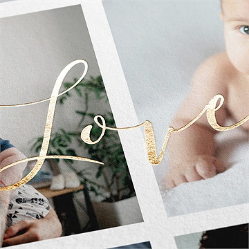 Carte de voeux mosaique de 6 photos - Détail de la carte