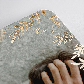 Carte de voeux voeux en gravure or - Détail du faire-part