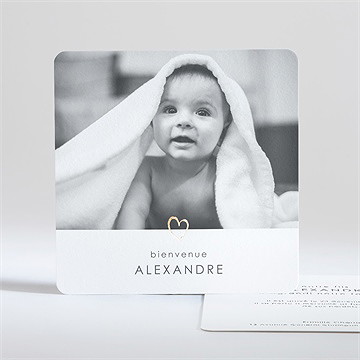 Faire-part naissance notre coeur