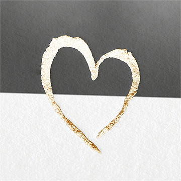 Faire-part naissance notre coeur - Marquage à Chaud OR