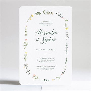 Faire-part mariage la ronde des fleurs