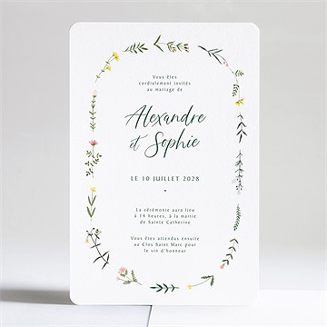 Faire-part mariage la ronde des fleurs