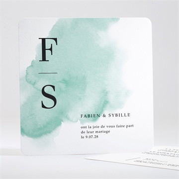 Faire-part mariage brume pastel