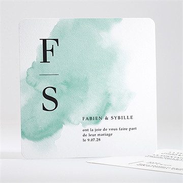 Faire-part mariage brume pastel