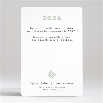 Carte de voeux portrait - Dos de la carte