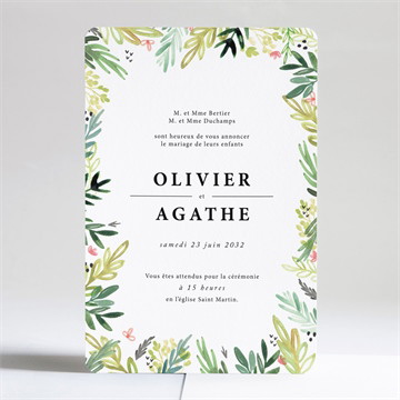 Faire-part mariage fraîcheur champêtre